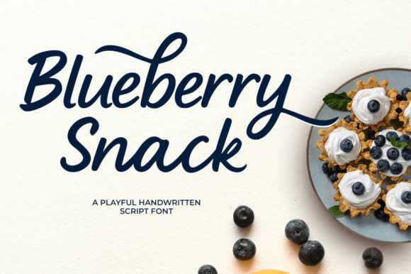 Blueberry Snack: A Handwritten Font for Sweet Branding