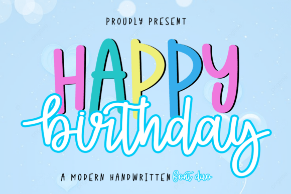 Celebrate in Style: The Happy Birthday Duo Font