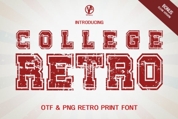 College Retro: Vintage & Grunge Display Font