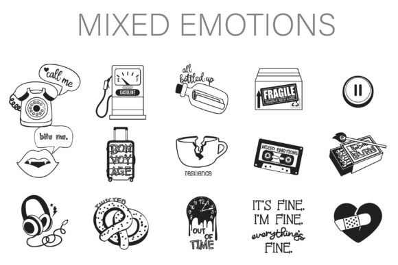 Decoding the Visual Language of Mixed Emotions Dingbats