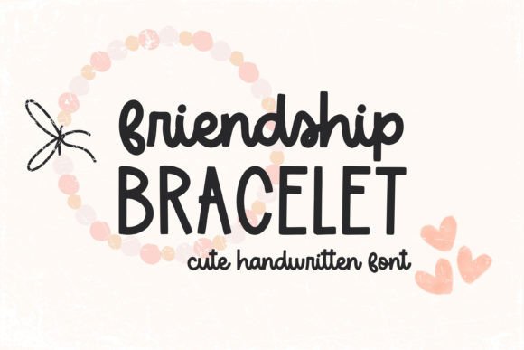 Friendship Bracelet: A Charming Handwritten Font for Creative Projects