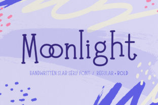 Moonlight: A Modern Handwritten Slab Serif for Creative Projects
