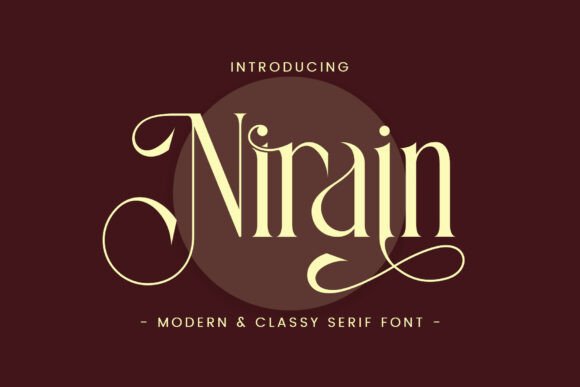 Nirain: Modern Serif Font for Luxury Branding