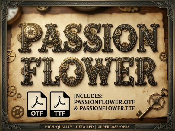Passion Flower: The Clockwork Typeface for Industrial Design