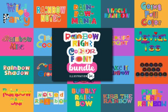 Rainbow Right: A Complete Guide to This Vibrant Color Font Bundle
