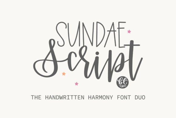 Sundae Script Duo: Your Go-To for Sweet, Handmade Style