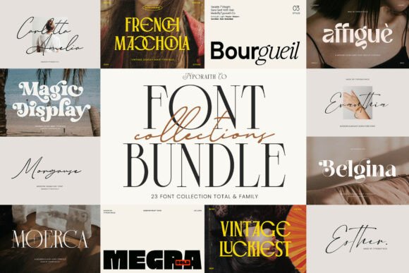 The 23 Font Collection Bundle: A Complete Design Toolkit