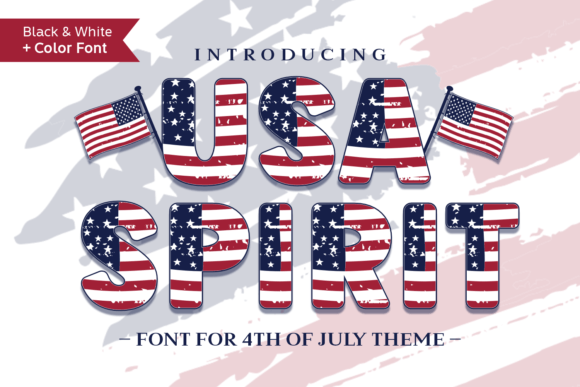 USA Spirit: A Patriotic Display Font for Bold Designs